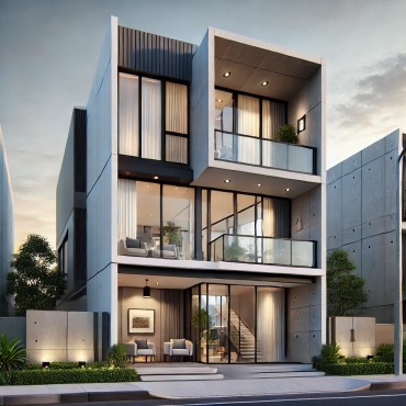 bản vẽ thiết kế nhà vuông có hầm để xe