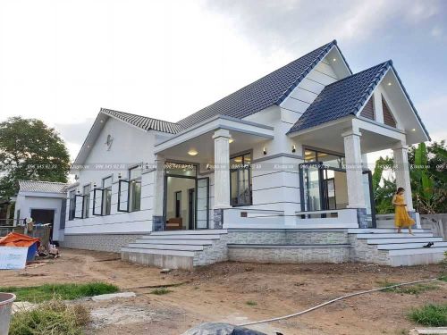 bản vẽ thiết kế biệt thự có sân vườn quận Hải An