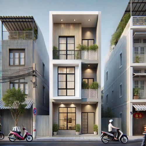 bản vẽ thiết kế nhà ống quận Lê Chân