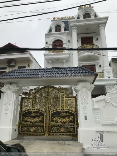 bản vẽ thiết kế nhà vuông mái bằng huyện Tiên Lãng