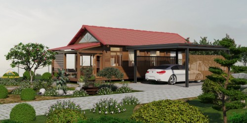 Bản Vẽ Thiết Kế Nhà Vuông Cấp 4 đẹp kiến an