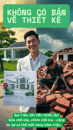 Thiết Kế Nhà Vuông Mái Thái 2 Mặt Tiền an lão