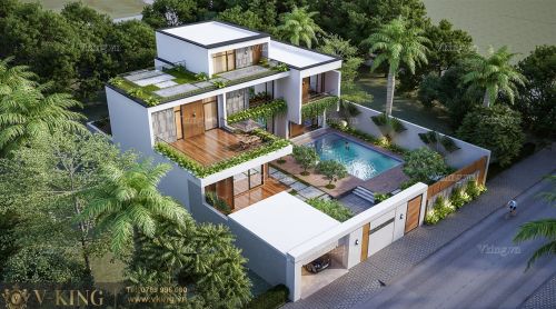 bản Vẽ Thiết Kế Nhà Vuông Cấp 4 tiên lãng