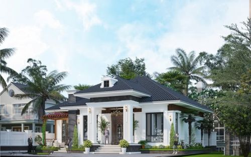 Bản Vẽ Thiết Kế Nhà Biệt Thự Mái Thái Nhật lê chân