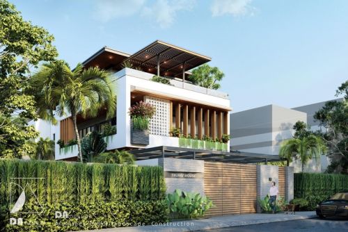 Bản Vẽ Thiết Kế Nhà Mái Thái Hiện Đại an lão