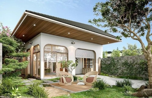 mẫu nhà cấp 4 vừa ở vừa kinh doanh
