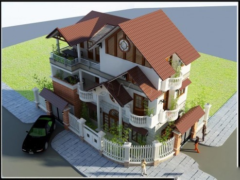 bản vẽ thiết kế nhà cổ điển quận Hải An