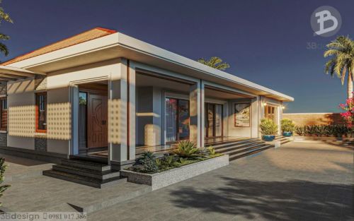 Bản Vẽ Thiết Kế Nhà Cấp 4 Có 3 Phòng Ngủ chí linh