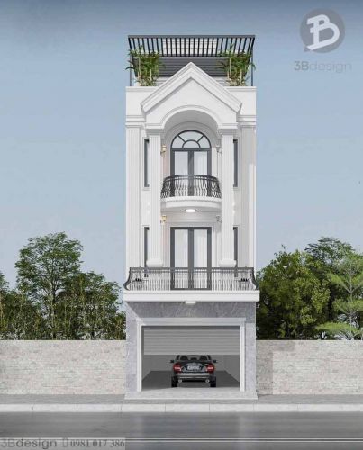 Bản Vẽ Thiết Kế Nhà Ống 3 Tầng chí linh