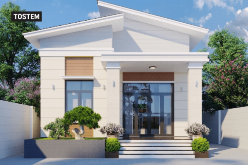 bản vẽ thiết kế nhà cấp 4 có 4 phòng ngủ an dương