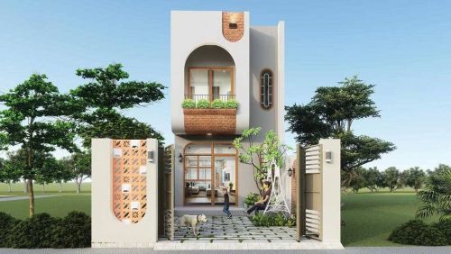 Bản Vẽ Thiết Kế Nhà Hiện Đại mới đồ sơn