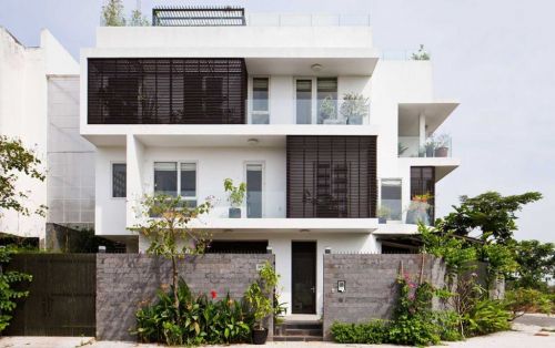 Bản Vẽ Thiết Kế Nhà Ống mái thái 2 Mặt Tiền tân trường