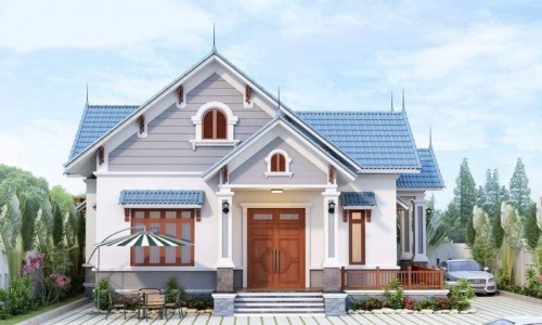 mẫu nhà vuông kinh doanh