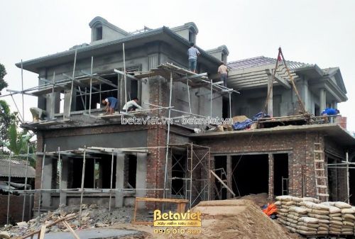 Thiết Kế Nhà Vuông Mái Thái 2 Mặt Tiền thủy nguyên