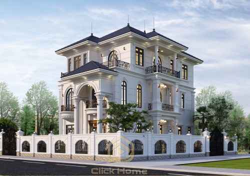 Bản Vẽ Thiết Kế Nhà Vuông Mái Thái hướng tây