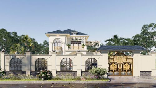 bản vẽ thiết kế nhà ống mái thái 2 mặt tiền lê chân